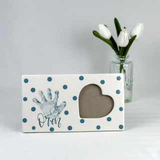 Polka Dot Heart Picture Frame