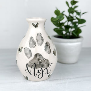 Textured Hearts Bud Vase