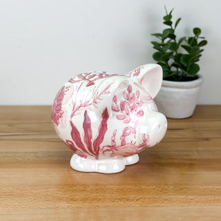 Beachy Chinoiserie Petite Piggy Bank