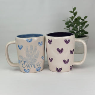 Textured Hearts Mug