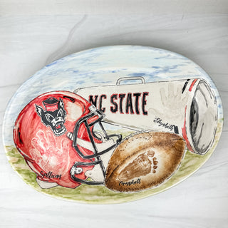 Football Helmet and Ball XL Platter
