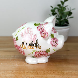 Elegant Flower Petite Piggy Bank