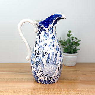 Beachy Chinoiserie Pitcher