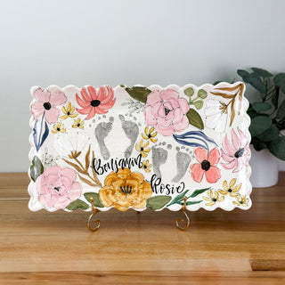 Boho Floral Wide Platter