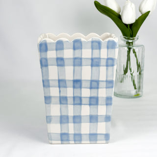 Gingham Petite Vase