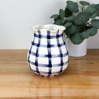 Gingham Petite Vase