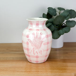 Gingham Petite Vase