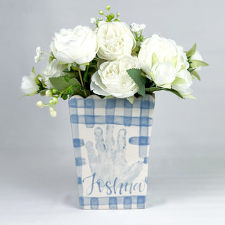 Gingham Petite Vase