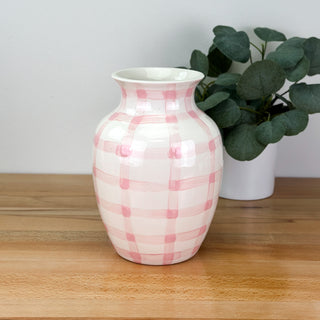 Gingham Petite Vase