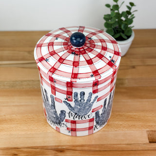 Patriotic Gingham Canister