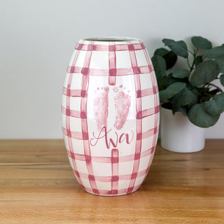Gingham Vase