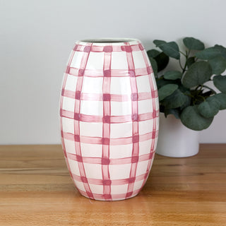 Gingham Vase