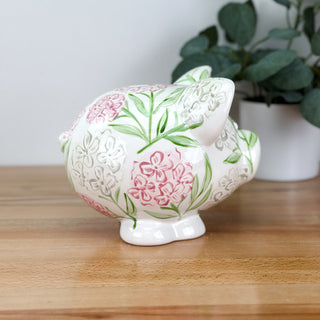 Sadie's Hydrangea Petite Piggy Bank