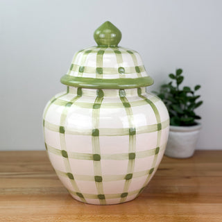 Gingham Meghan Jar