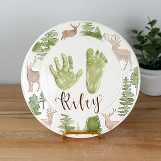 Deer Embossed Clay Plaque