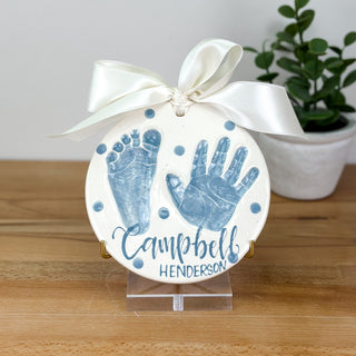 Polka Dot 6" Clay Ornament