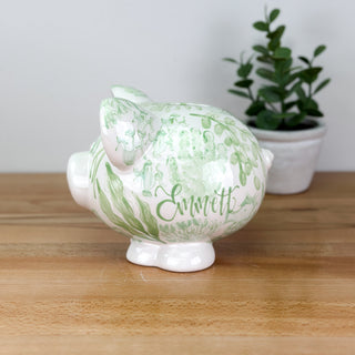 Beachy Chinoiserie Petite Piggy Bank