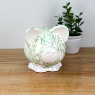 Beachy Chinoiserie Petite Piggy Bank