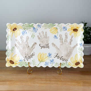 Nayeli's Sunflowers Wide Platter