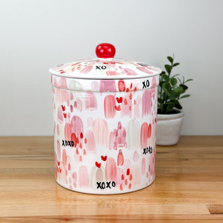 Valentine's Brushstrokes Petite Candy Jar