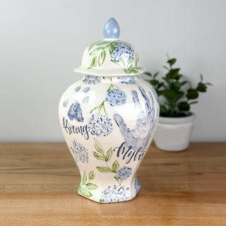 Sadie's Hydrangeas Keehln Ginger Jar