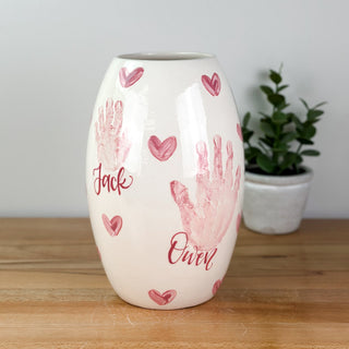 Textured Hearts Vase