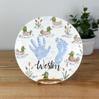 Grace's Ducks Clay Plaque