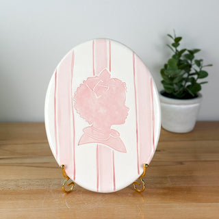 Stripes Clay Silhouette Plaque