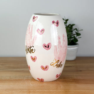 Textured Hearts Vase