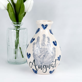 Textured Hearts Bud Vase