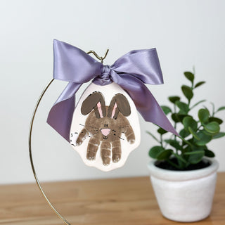 Easter Bunny Clay Ornament