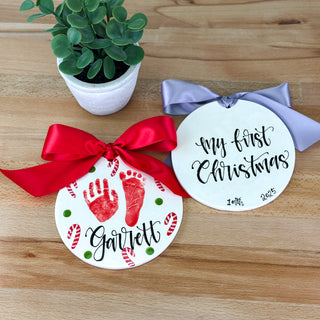 Candy Cane 6" Clay Ornament