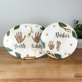 Magnolia Clay Plaque