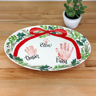 Holiday Wreath Wide Platter