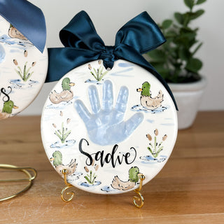 Grace's Ducks 6" Clay Ornament