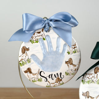 Pointers 6" Clay Ornament