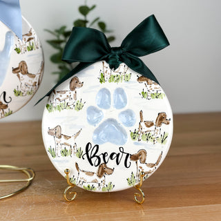 Pointers 6" Clay Ornament