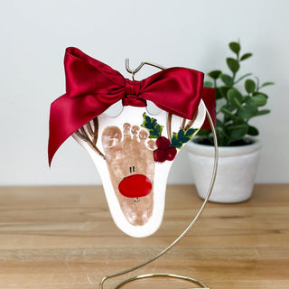 Reindeer Clay Ornament