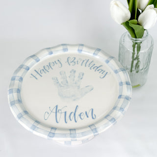 Gingham Birthday Cake Stand