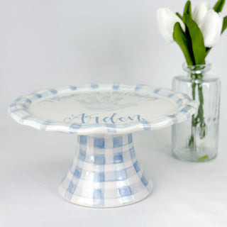 Gingham Birthday Cake Stand