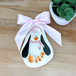 Penguin Clay Ornament
