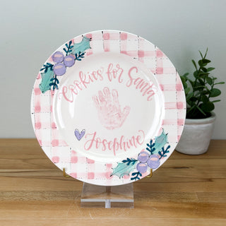 Holly Gingham Cookie Plate