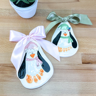 Penguin Clay Ornament