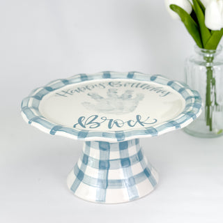 Gingham Birthday Cake Stand