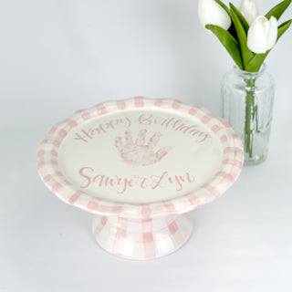 Gingham Birthday Cake Stand