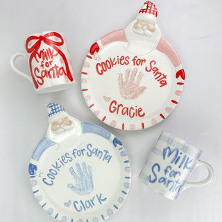 Gingham Cookies for Santa, Santa Plate