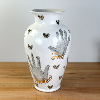 Textured Hearts XL Vase