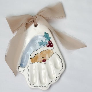 Vintage Santa Clay Ornament