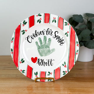 Christmas Stripes Cookie Plate