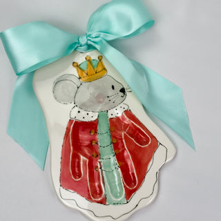 King Mouse Clay Ornament